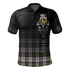 Clan MacPherson Dress Modern Tartan Polo Shirt - Alba Celtic Style BJ96 MacPherson Dress Modern Tartan Tartan Polo
