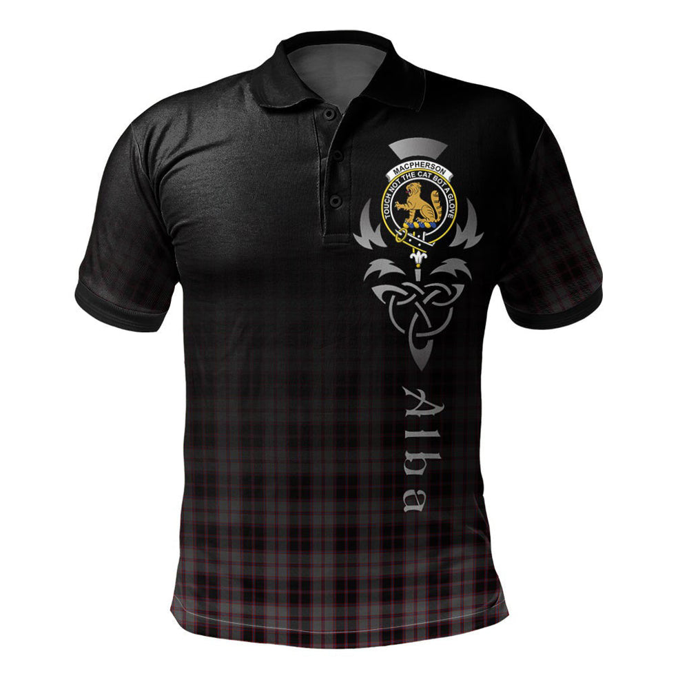 Clan MacPherson Hunting Tartan Polo Shirt - Alba Celtic Style UO43 MacPherson Hunting Tartan Tartan Polo