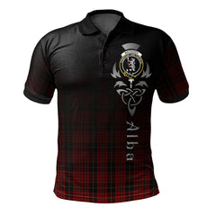 Clan MacQueen Tartan Polo Shirt - Alba Celtic Style DG15 MacQueen Tartan Tartan Polo