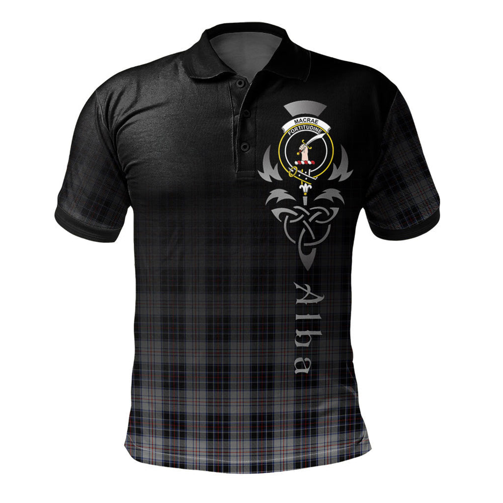 Clan MacRae Dress 02 Tartan Polo Shirt - Alba Celtic Style BH25 MacRae Dress 02 Tartan Tartan Polo