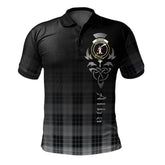 Clan MacRae Dress Tartan Polo Shirt - Alba Celtic Style GQ95 MacRae Dress Tartan Tartan Polo