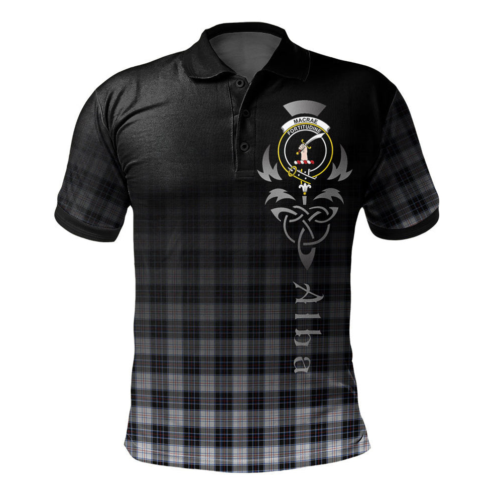 Clan MacRae Dress Modern Tartan Polo Shirt - Alba Celtic Style JP27 MacRae Dress Modern Tartan Tartan Polo