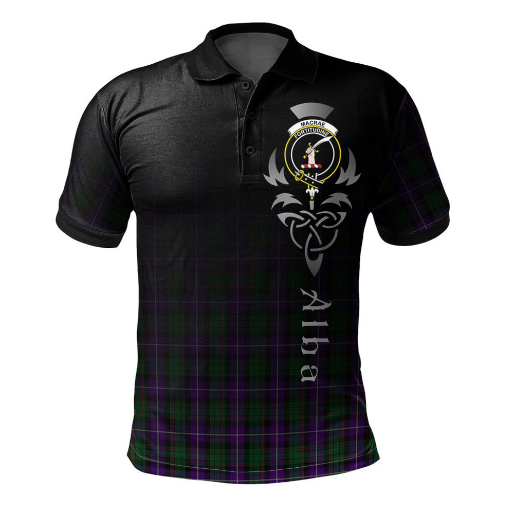 Clan MacRae Hunting 03 Tartan Polo Shirt - Alba Celtic Style BR95 MacRae Hunting 03 Tartan Tartan Polo