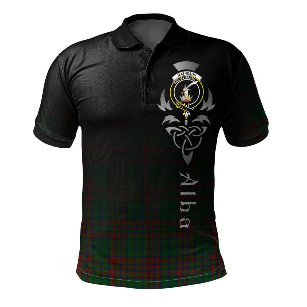Clan Matheson Hunting Highland Tartan Polo Shirt - Alba Celtic Style KZ22 Matheson Hunting Highland Tartan Tartan Polo
