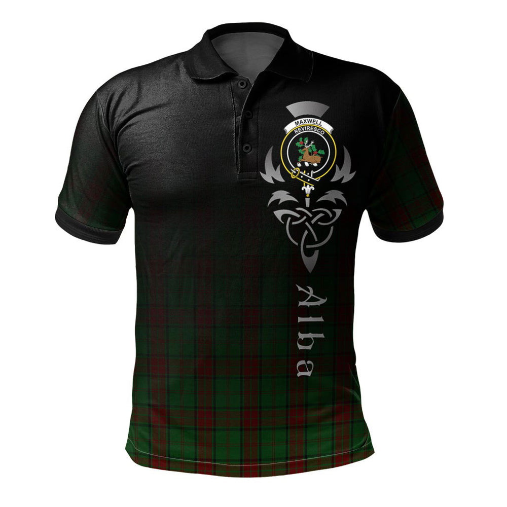 Clan Maxwell Hunting Tartan Polo Shirt - Alba Celtic Style LK36 Maxwell Hunting Tartan Tartan Polo