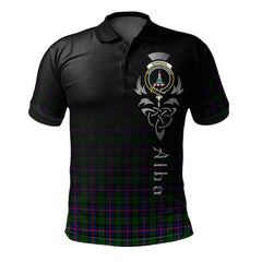 Clan Morrison Modern Tartan Polo Shirt - Alba Celtic Style ZV79 Morrison Modern Tartan Tartan Polo