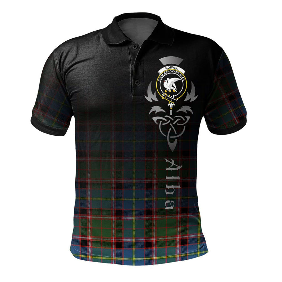 Clan Norvel Tartan Polo Shirt - Alba Celtic Style YE29 Norvel Tartan Tartan Polo