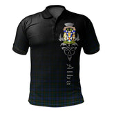 Clan Nova Scotia District Tartan Polo Shirt - Alba Celtic Style RN11 Nova Scotia District Tartan Tartan Polo