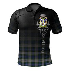 Clan Nova Scotia District Dress Tartan Polo Shirt - Alba Celtic Style RG56 Nova Scotia District Dress Tartan Tartan Polo