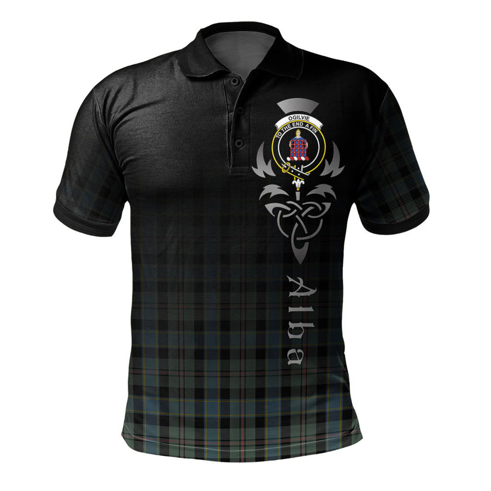Clan Ogilvie (Ogilvy) Hunting Tartan Polo Shirt - Alba Celtic Style QB85 Ogilvie (Ogilvy) Hunting Tartan Tartan Polo