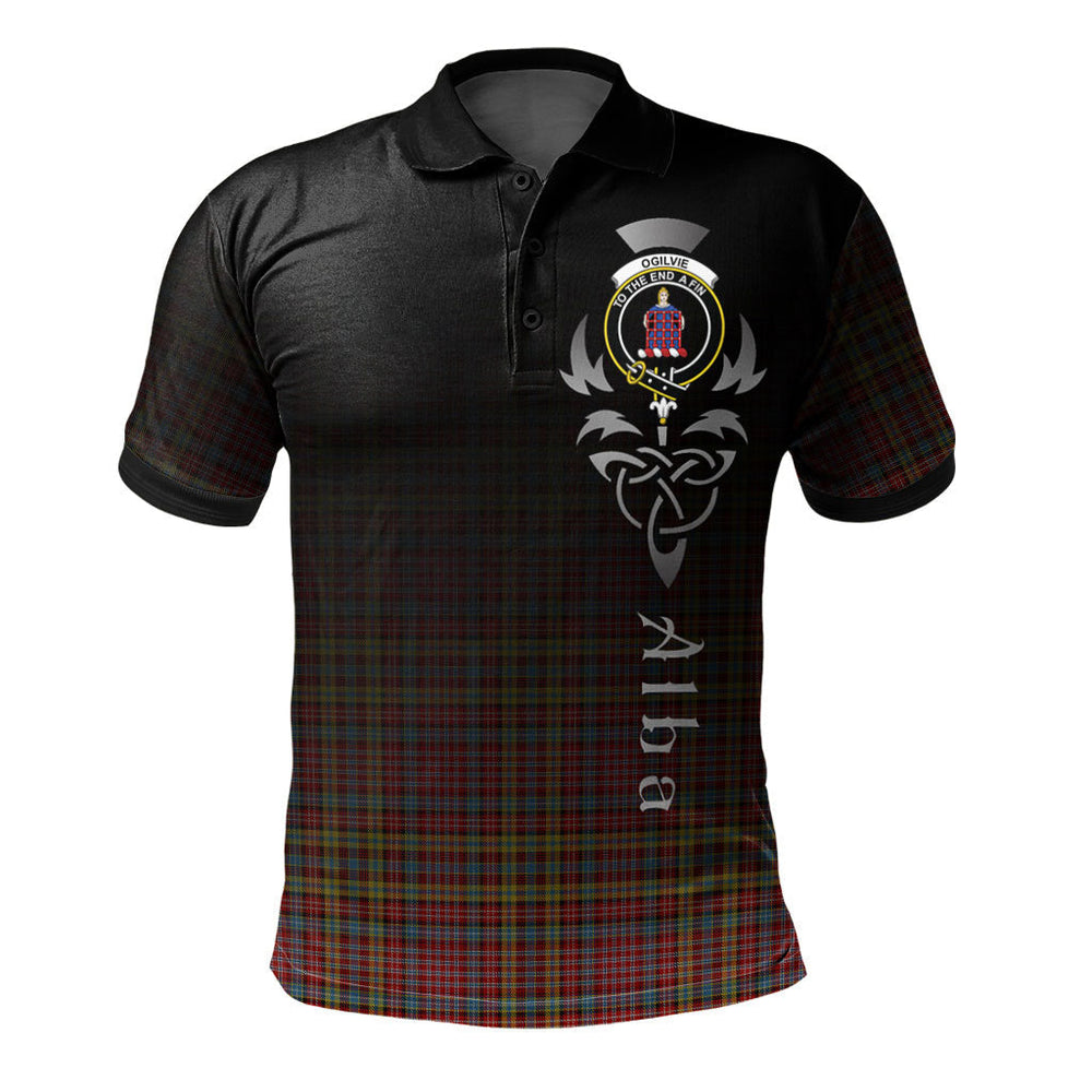 Clan Ogilvie (Ogilvy) Paton Tartan Polo Shirt - Alba Celtic Style LW33 Ogilvie (Ogilvy) Paton Tartan Tartan Polo
