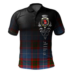 Clan Pentland Tartan Polo Shirt - Alba Celtic Style WY11 Pentland Tartan Tartan Polo
