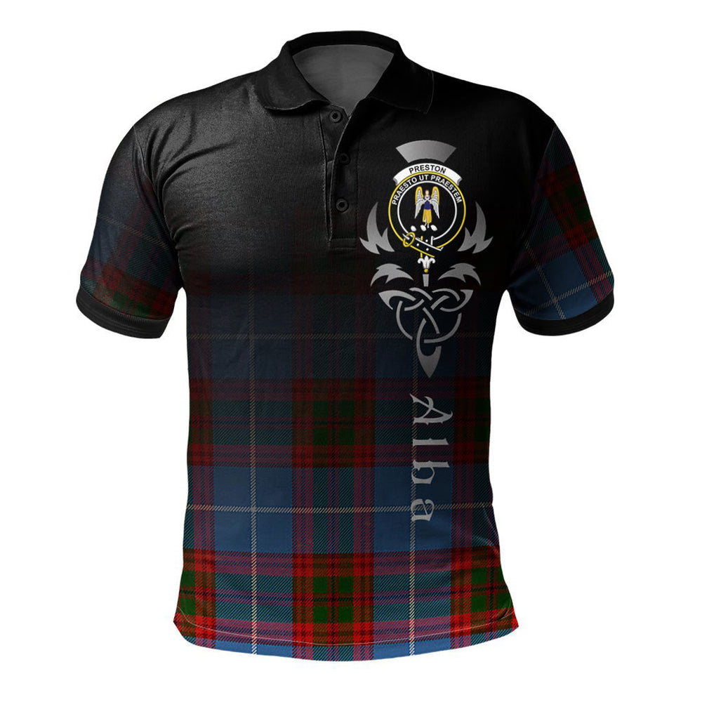Clan Preston Tartan Polo Shirt - Alba Celtic Style PK26 Preston Tartan Tartan Polo