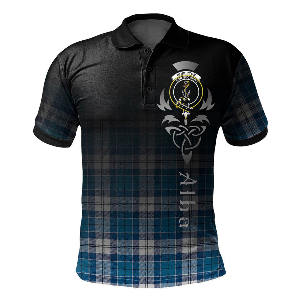 Clan Roberton Tartan Polo Shirt - Alba Celtic Style XA27 Roberton Tartan Tartan Polo