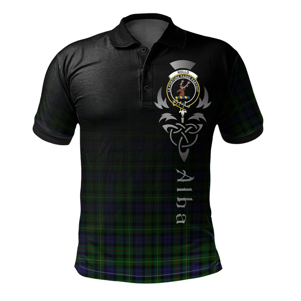 Clan Rollo Tartan Polo Shirt - Alba Celtic Style FJ27 Rollo Tartan Tartan Polo