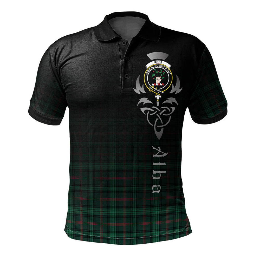 Clan Ross Hunting Modern Tartan Polo Shirt - Alba Celtic Style KY72 Ross Hunting Modern Tartan Tartan Polo