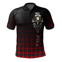 Clan Ruthven Modern Tartan Polo Shirt - Alba Celtic Style IP83 Ruthven Modern Tartan Tartan Polo