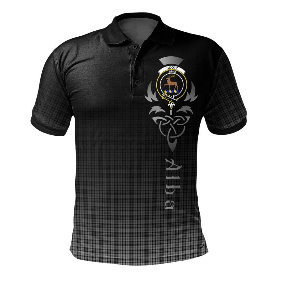 Clan Scott 03 Tartan Polo Shirt - Alba Celtic Style PY13 Scott 03 Tartan Tartan Polo