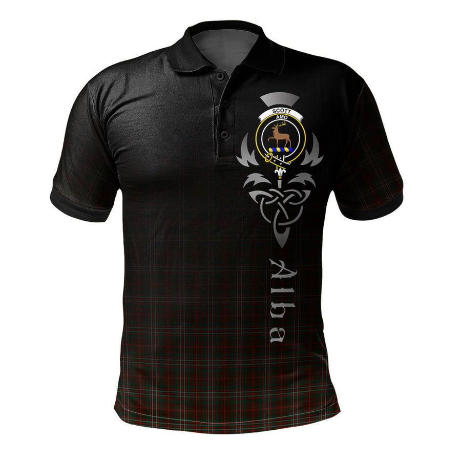 Clan Scott Hunting 01 Tartan Polo Shirt - Alba Celtic Style BQ16 Scott Hunting 01 Tartan Tartan Polo