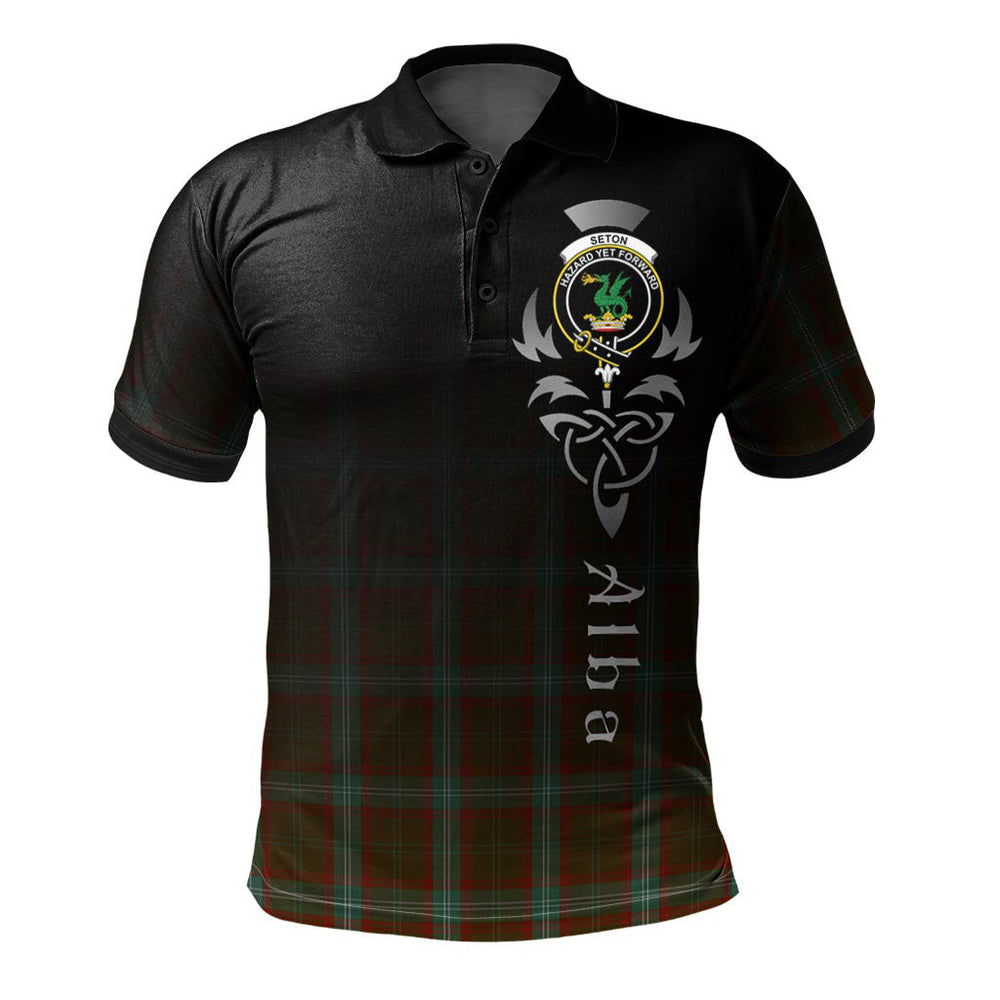 Clan Seton Hunting Tartan Polo Shirt - Alba Celtic Style GA26 Seton Hunting Tartan Tartan Polo
