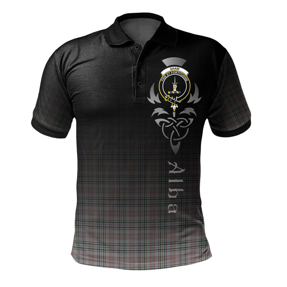 Clan Shaw Dress Tartan Polo Shirt - Alba Celtic Style YQ81 Shaw Dress Tartan Tartan Polo