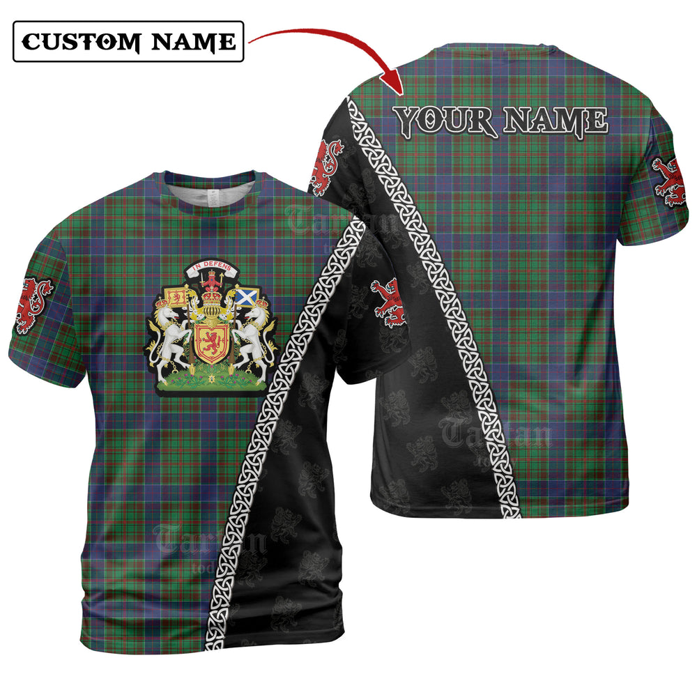 Adam Tartan Shirt with Scotland Coat of Arms & Custom Name GZ71