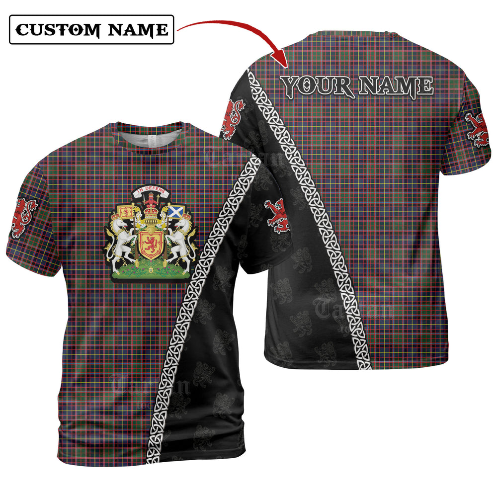 Aikenhead Tartan Shirt with Scotland Coat of Arms & Custom Name GS82