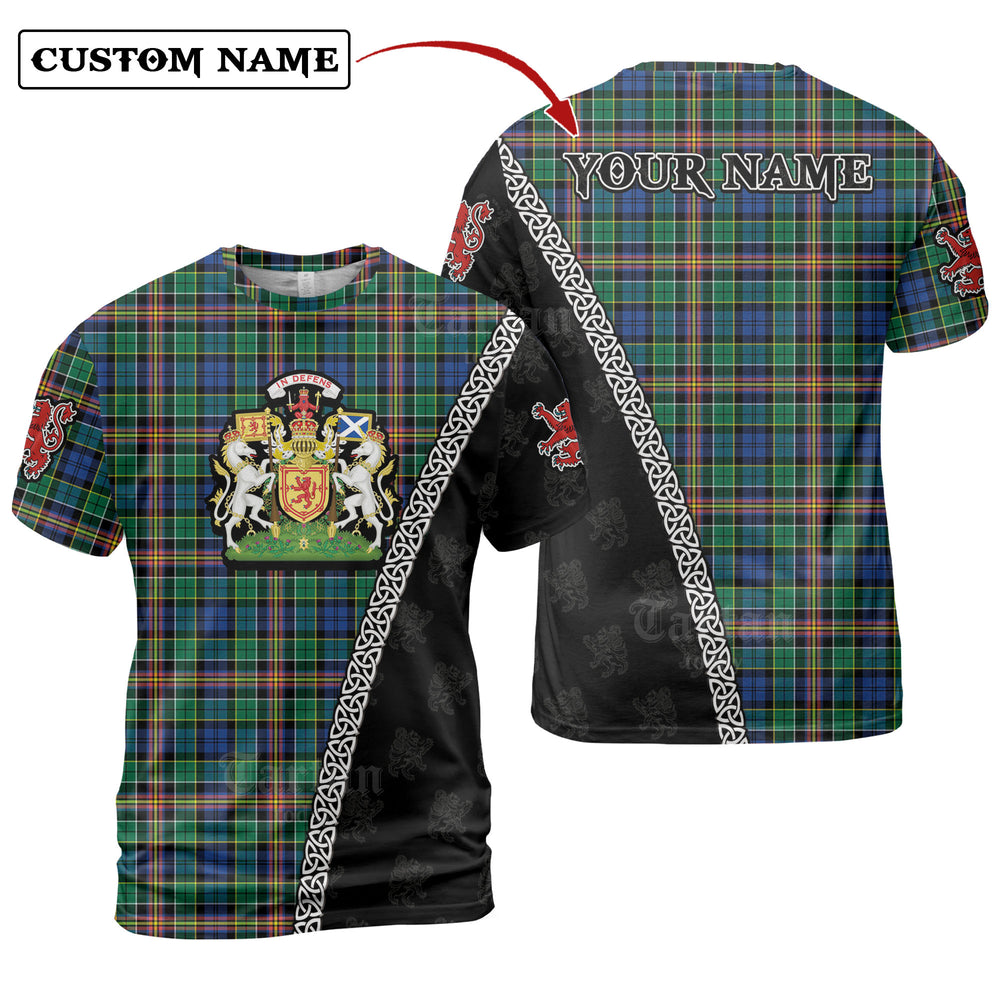 Allison Tartan Shirt with Scotland Coat of Arms & Custom Name UC62