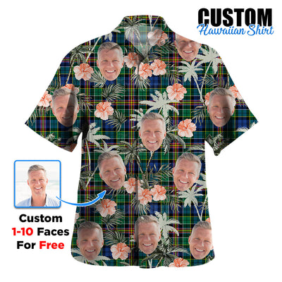 Clan Allison Tartan Custom Face Hawaiian Shirt – Unisex Gift for Family Members, Summer Party