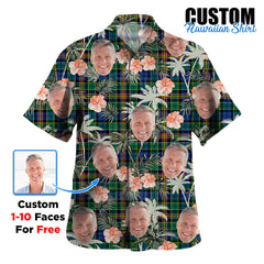 Clan Allison Tartan Custom Face Hawaiian Shirt – Unisex Gift for Family Members, Summer Party IP91 Allison Tartan Tartan Hawaii Shirt