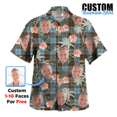 Clan Anderson Ancient Tartan Custom Face Hawaiian Shirt – Unisex Gift for Family Members, Summer Party QE39 Anderson Ancient Tartan Tartan Hawaii Shirt