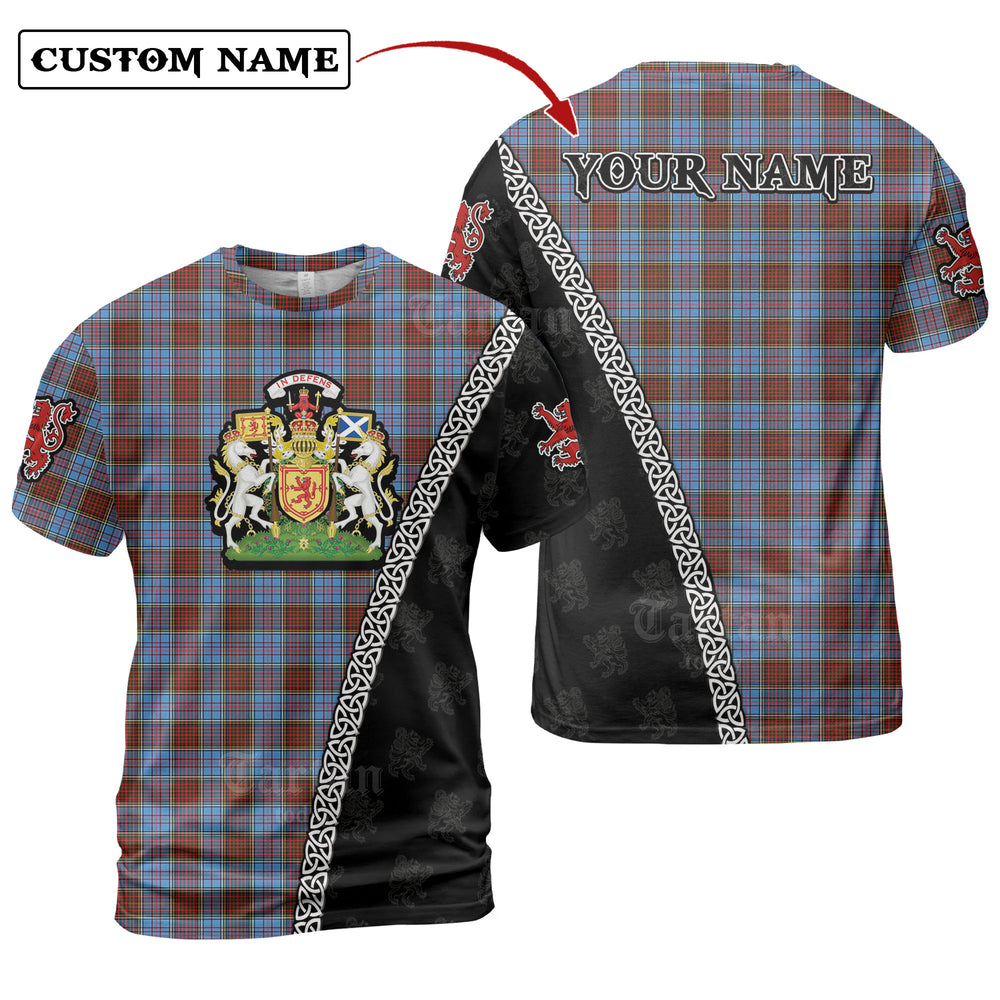 Anderson Modern Tartan Shirt with Scotland Coat of Arms & Custom Name GF98