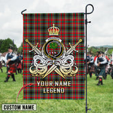 Personalized Custom Name Clan Anderson of Arbrake Tartan Garden Flag with Clan Crest and the Golden Sword of Courageous Legacy IY31 - Anderson of Arbrake Tartan Design, Scottish Heritage Gift