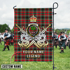 Personalized Custom Name Clan Anderson of Arbrake Tartan Garden Flag with Clan Crest and the Golden Sword of Courageous Legacy IY31 - Anderson of Arbrake Tartan Design, Scottish Heritage Gift
