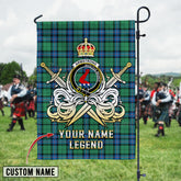 Personalized Custom Name Clan Armstrong Ancient Tartan Garden Flag with Clan Crest and the Golden Sword of Courageous Legacy GW64 - Armstrong Ancient Tartan Design, Scottish Heritage Gift