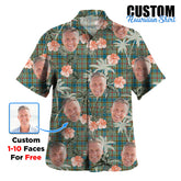 Clan Balfour Blue Tartan Custom Face Hawaiian Shirt – Unisex Gift for Family Members, Summer Party SV18 Balfour Blue Tartan Tartan Hawaii Shirt