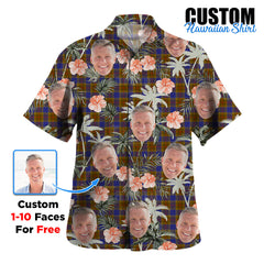 Clan Balfour Modern Tartan Custom Face Hawaiian Shirt – Unisex Gift for Family Members, Summer Party MG39 Balfour Modern Tartan Tartan Hawaii Shirt