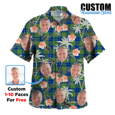 Clan Barclay Hunting Ancient Tartan Custom Face Hawaiian Shirt – Unisex Gift for Family Members, Summer Party