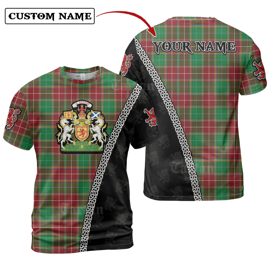 Baxter Modern Tartan Shirt with Scotland Coat of Arms & Custom Name RP21