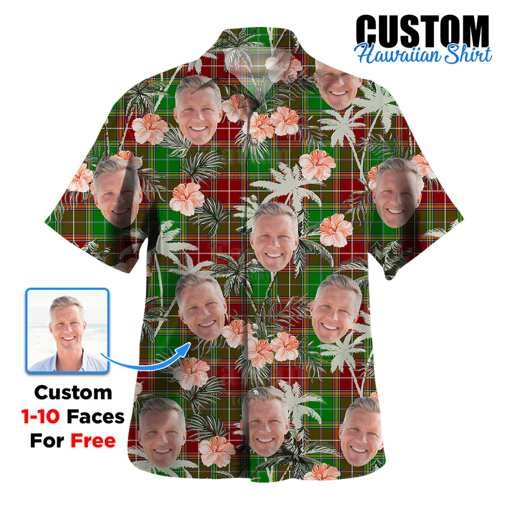 Clan Baxter Modern Tartan Custom Face Hawaiian Shirt – Unisex Gift for Family Members, Summer Party QT37 Baxter Modern Tartan Tartan Hawaii Shirt