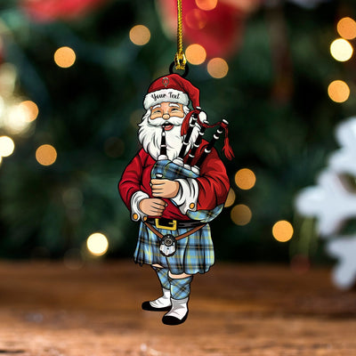 Personalized Clan Bell of the Borders Modern Clan Crest Tartan Santa Ornament – Custom Acrylic Christmas Decoration RL36