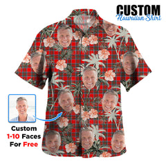 Clan Binning Tartan Custom Face Hawaiian Shirt – Unisex Gift for Family Members, Summer Party UZ17 Binning Tartan Tartan Hawaii Shirt