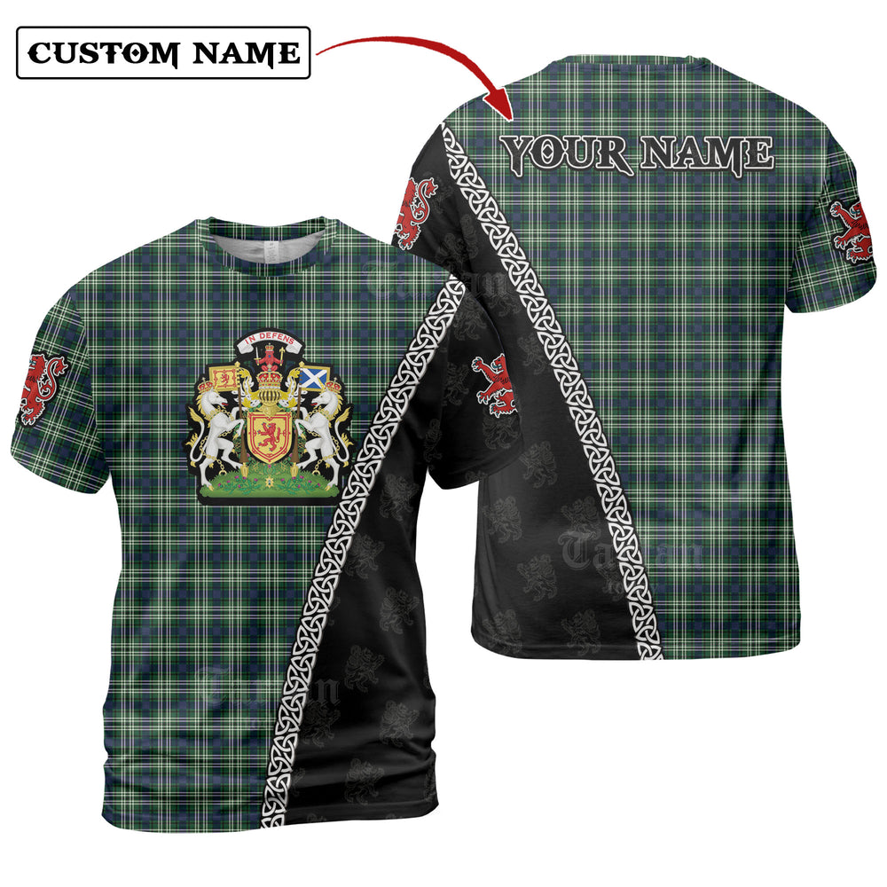 Blackadder Tartan Shirt with Scotland Coat of Arms & Custom Name PQ42