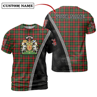 Personalized Clan Blackstock Tartan Shirt with Scotland Coat of Arms & Custom Name