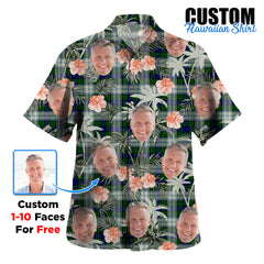 Clan Blackwatch Dress Modern Tartan Custom Face Hawaiian Shirt – Unisex Gift for Family Members, Summer Party KT21 Blackwatch Dress Modern Tartan Tartan Hawaii Shirt