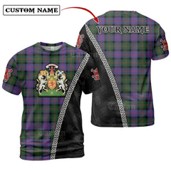Blair Modern Tartan Shirt with Scotland Coat of Arms & Custom Name XQ58