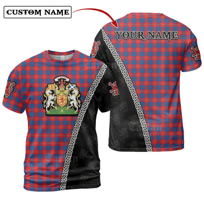 Personalized Clan Blane 2 Tartan Shirt with Scotland Coat of Arms & Custom Name