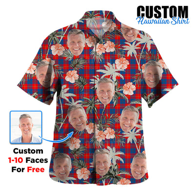 Clan Blane 2 Tartan Custom Face Hawaiian Shirt – Unisex Gift for Family Members, Summer Party