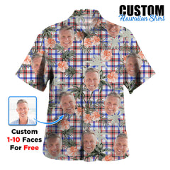Clan Boswell Modern Tartan Custom Face Hawaiian Shirt – Unisex Gift for Family Members, Summer Party MM87 Boswell Modern Tartan Tartan Hawaii Shirt