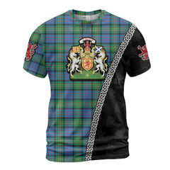 Personalized Clan Bowie Ancient Tartan Shirt with Scotland Coat of Arms & Custom Name VP59